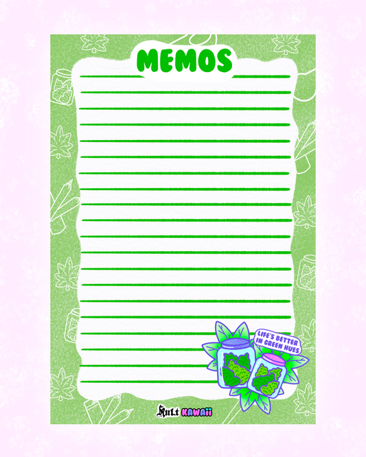Life’s Better In Green Hues Memo Sheet