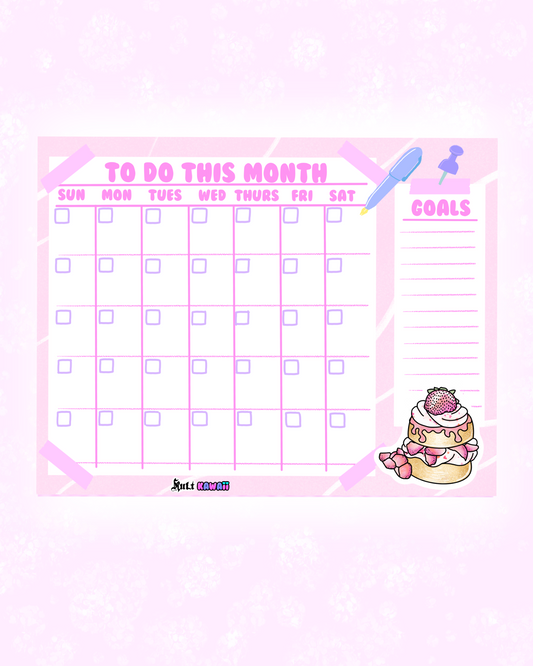 Sweet Treats Monthly Planner Sheet