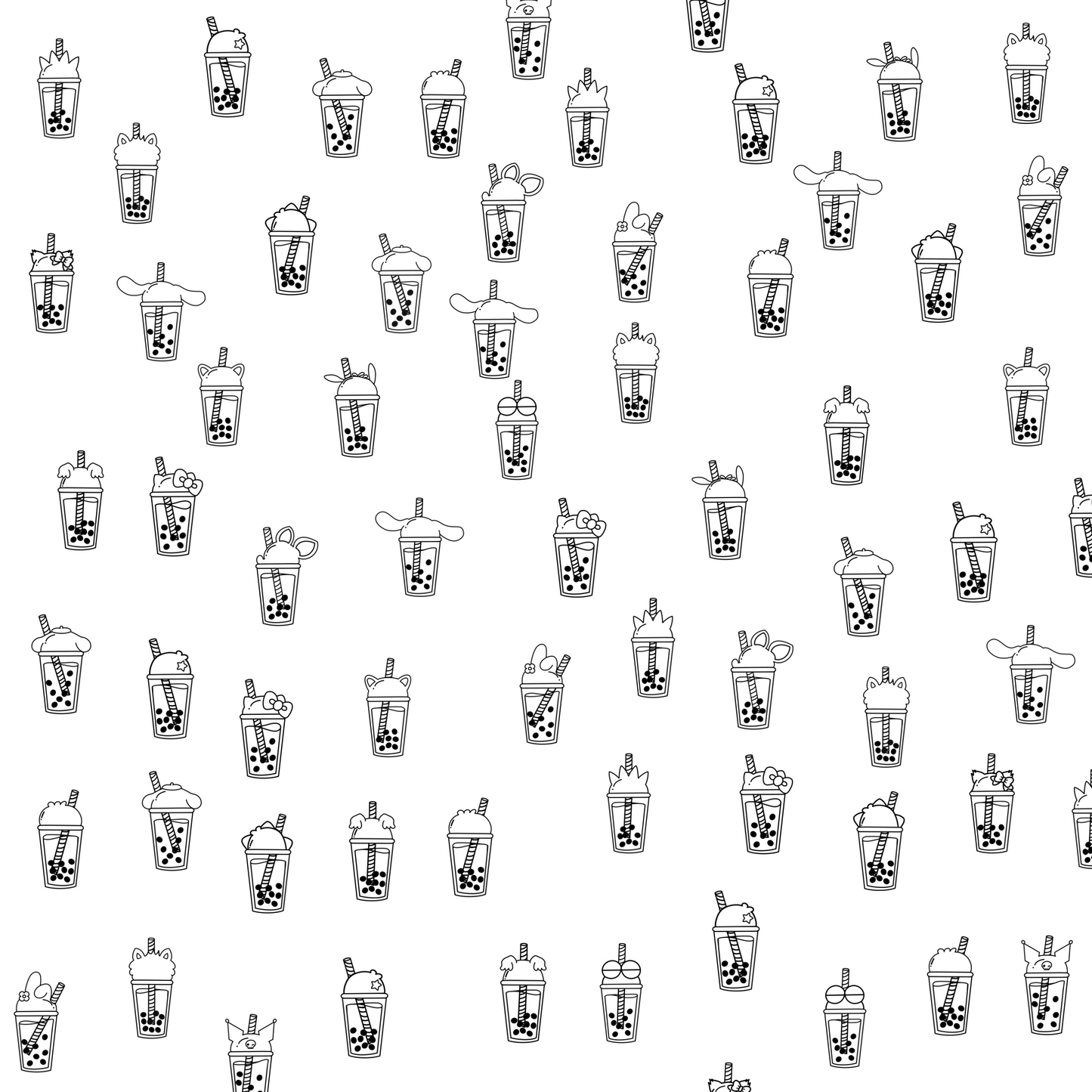 Sanrio Inspired Boba Tea Procreate Brush Set