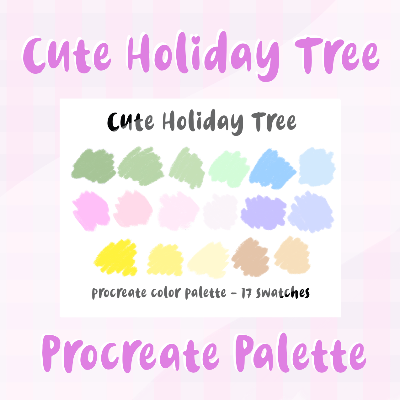 Cute Holiday Tree Procreate Palette