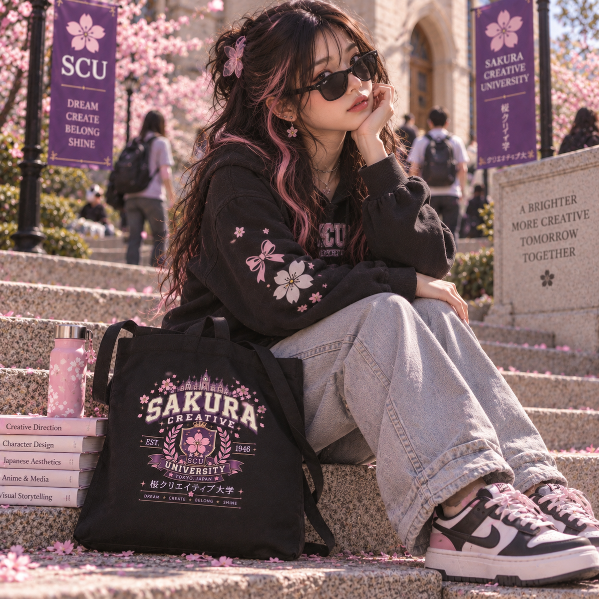Sakura Creative University Organic Cotton Tote Bag