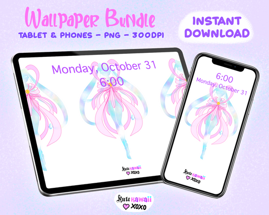 Magical Girl White Tablet & Phone Wallpaper