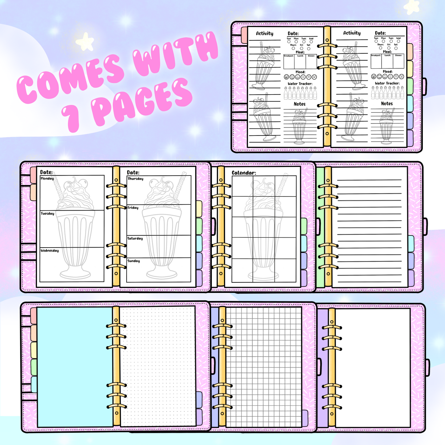 Bubblegum Shake Daily Planner