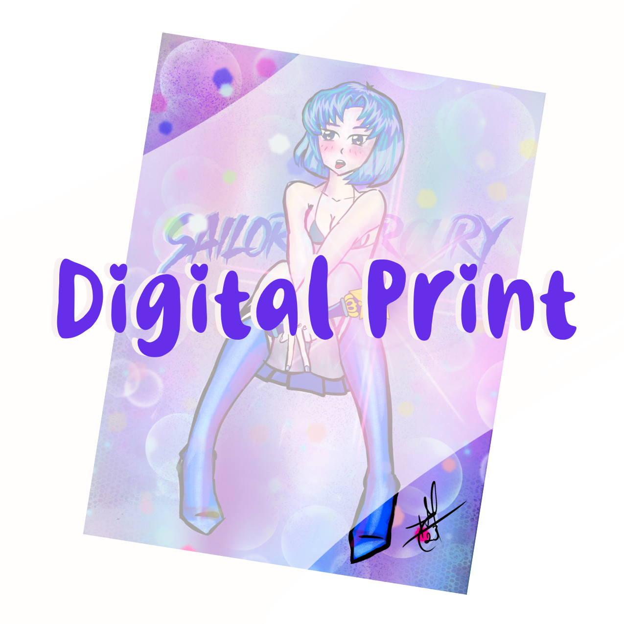 Sailor Mercury Fandom Digital Print