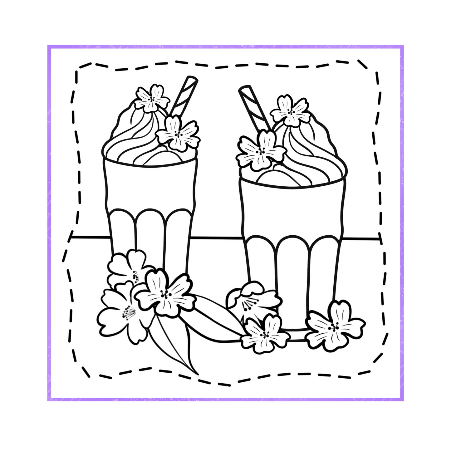 Sakura Dreams Cafe Coloring Book