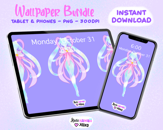 Magical Girl Purple Tablet & Phone Wallpaper
