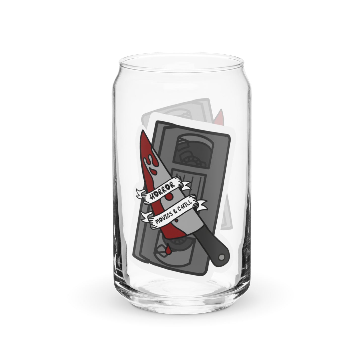 Horrors Movies and Chill Can Glass