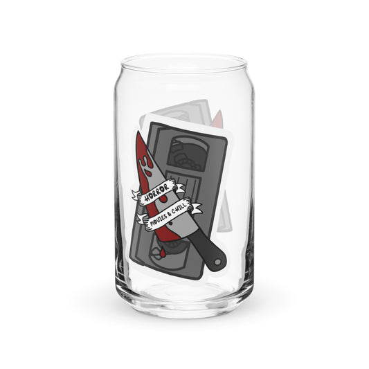 Horrors Movies and Chill Can Glass