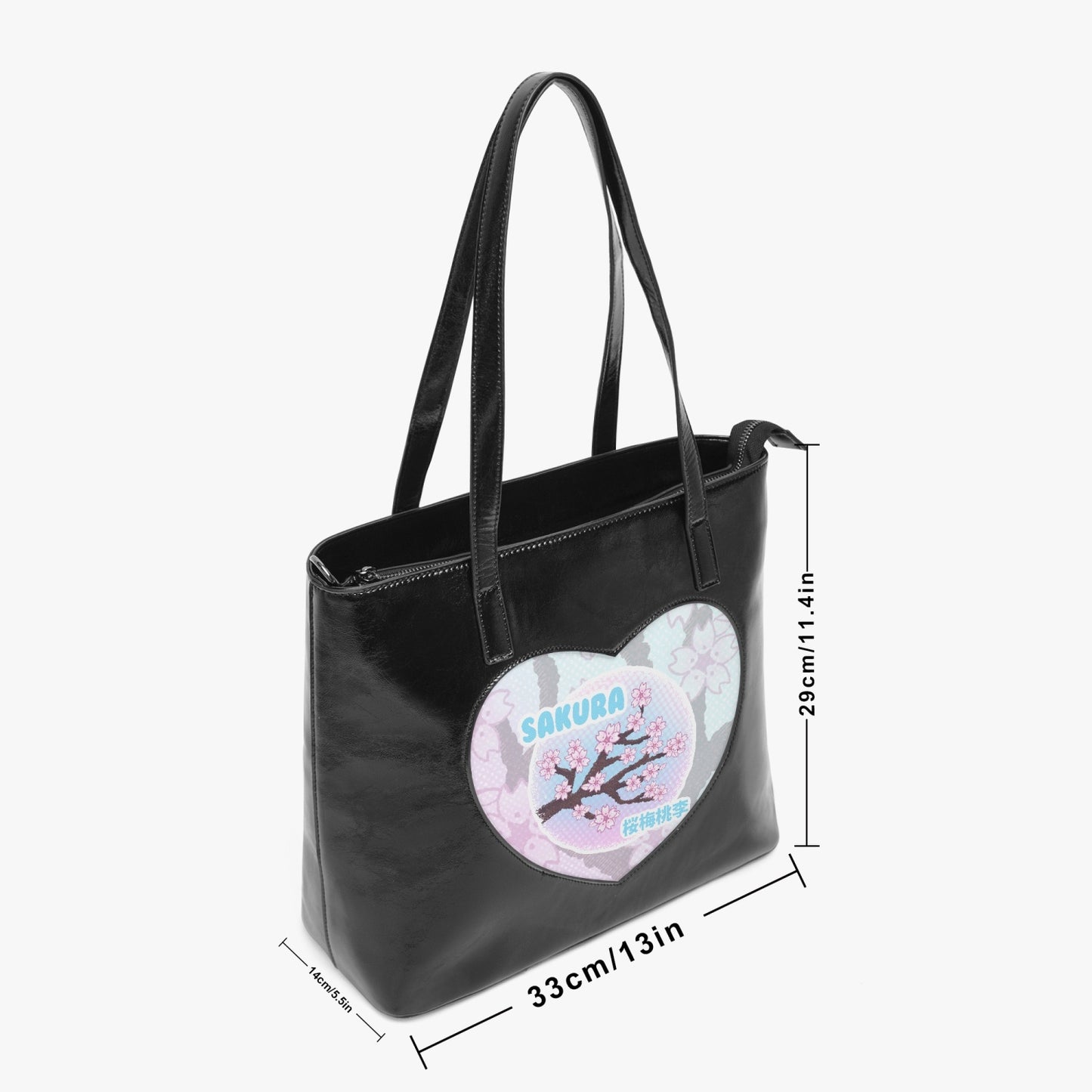 Sakura Blossoms Heart Tote Bag