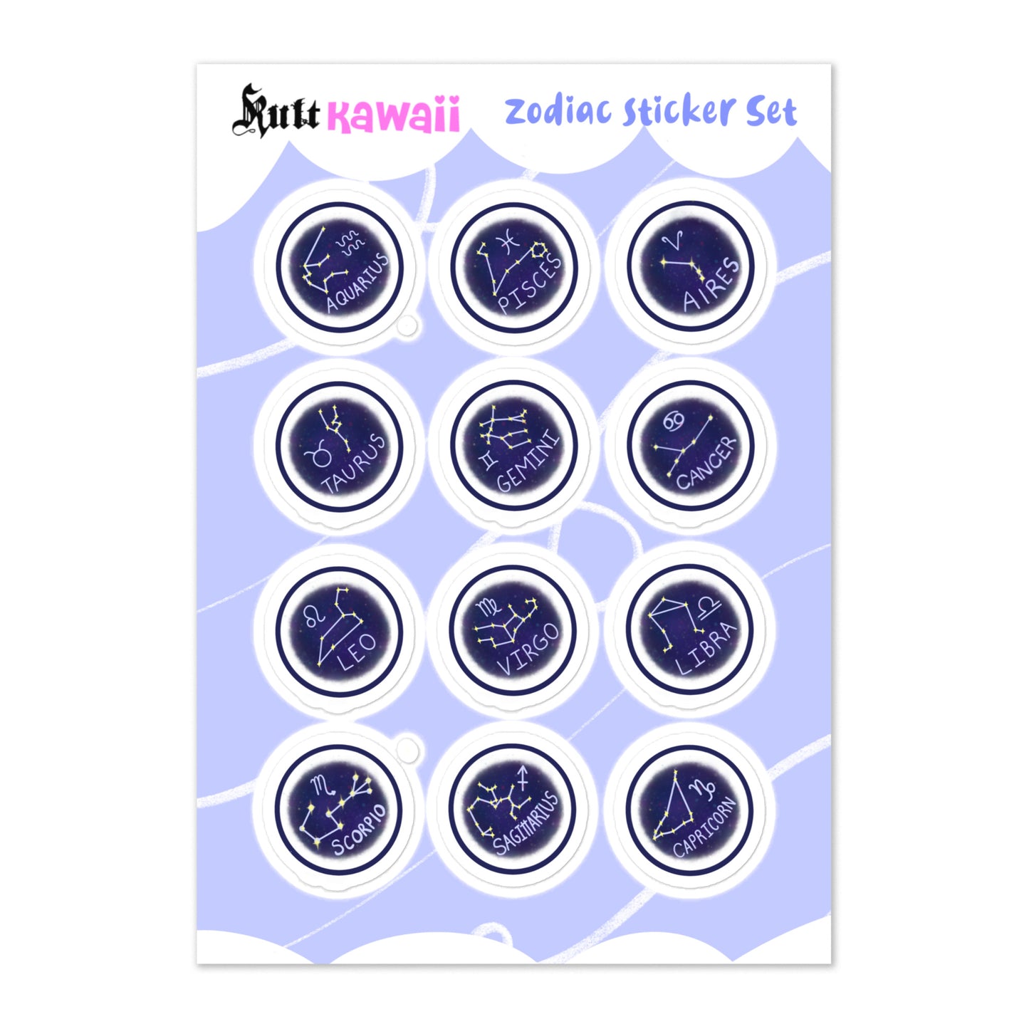 Zodiac Sticker Sheet
