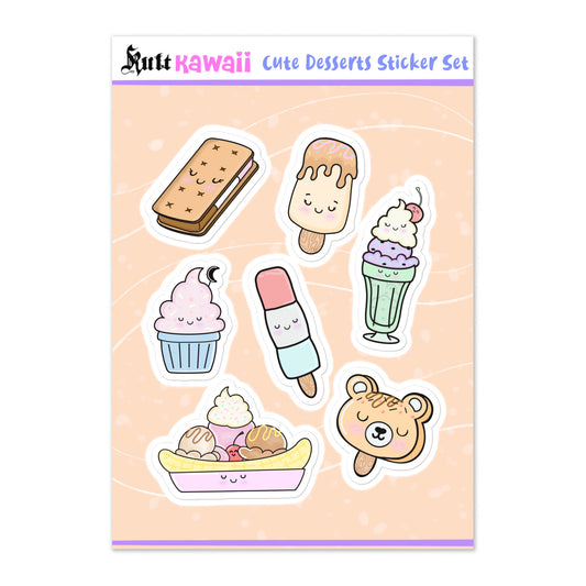 Cute Desserts Sticker sheet