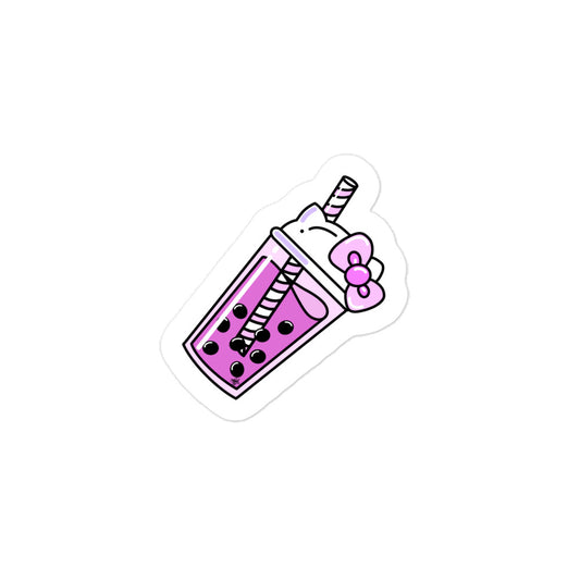 Taro Boba Milk Tea Sticker
