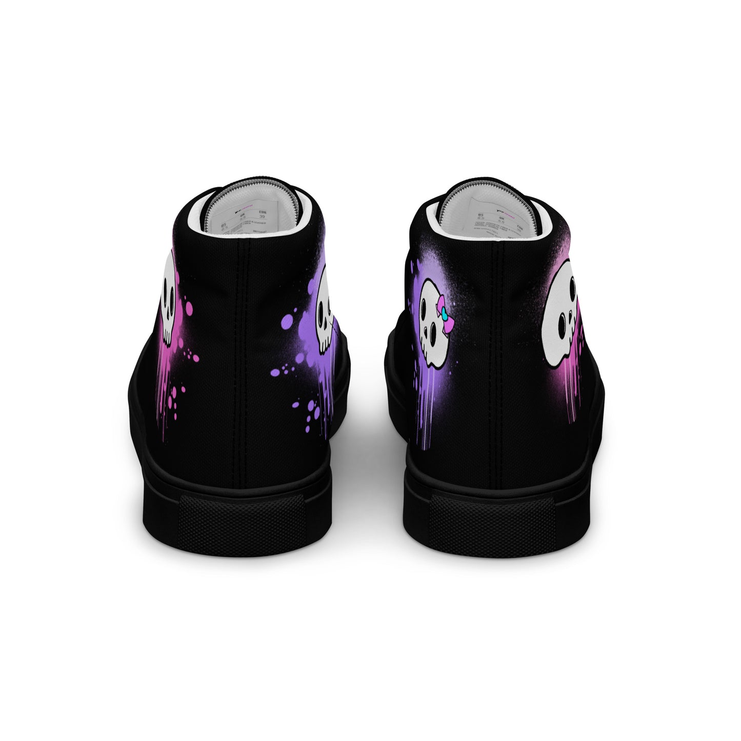 Couple of Skulls High-top Canvas Sneakers