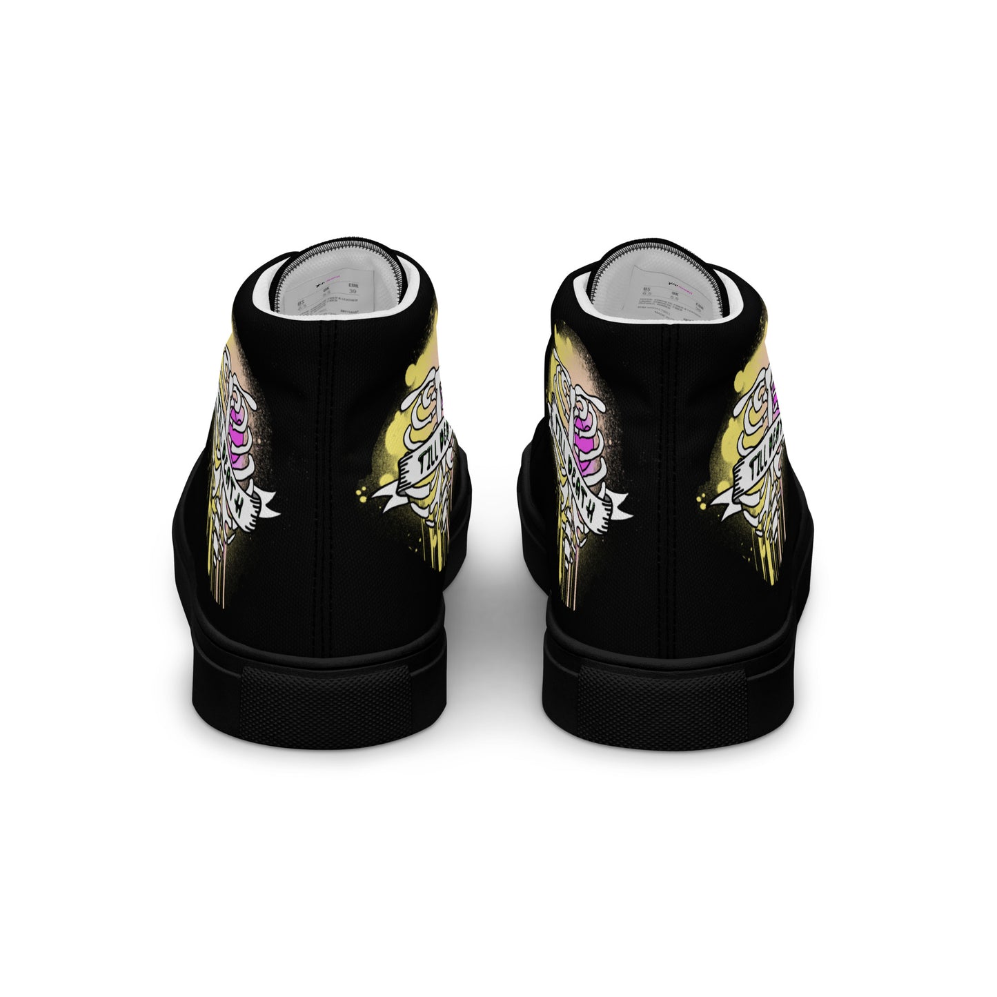 Till Death High-top Canvas Sneakers