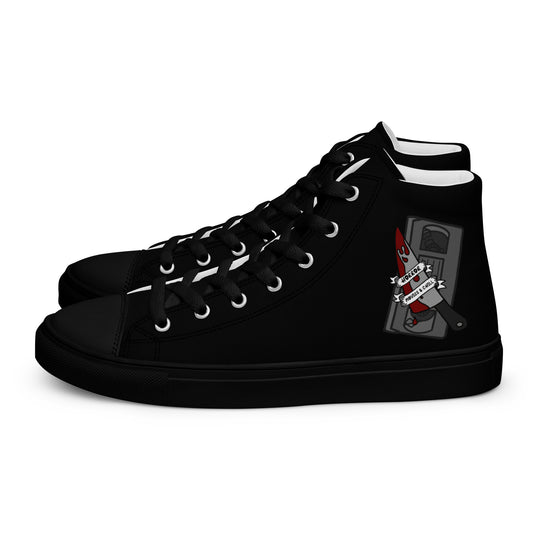 Horror Movies and Chill High-top Canvas Sneakers