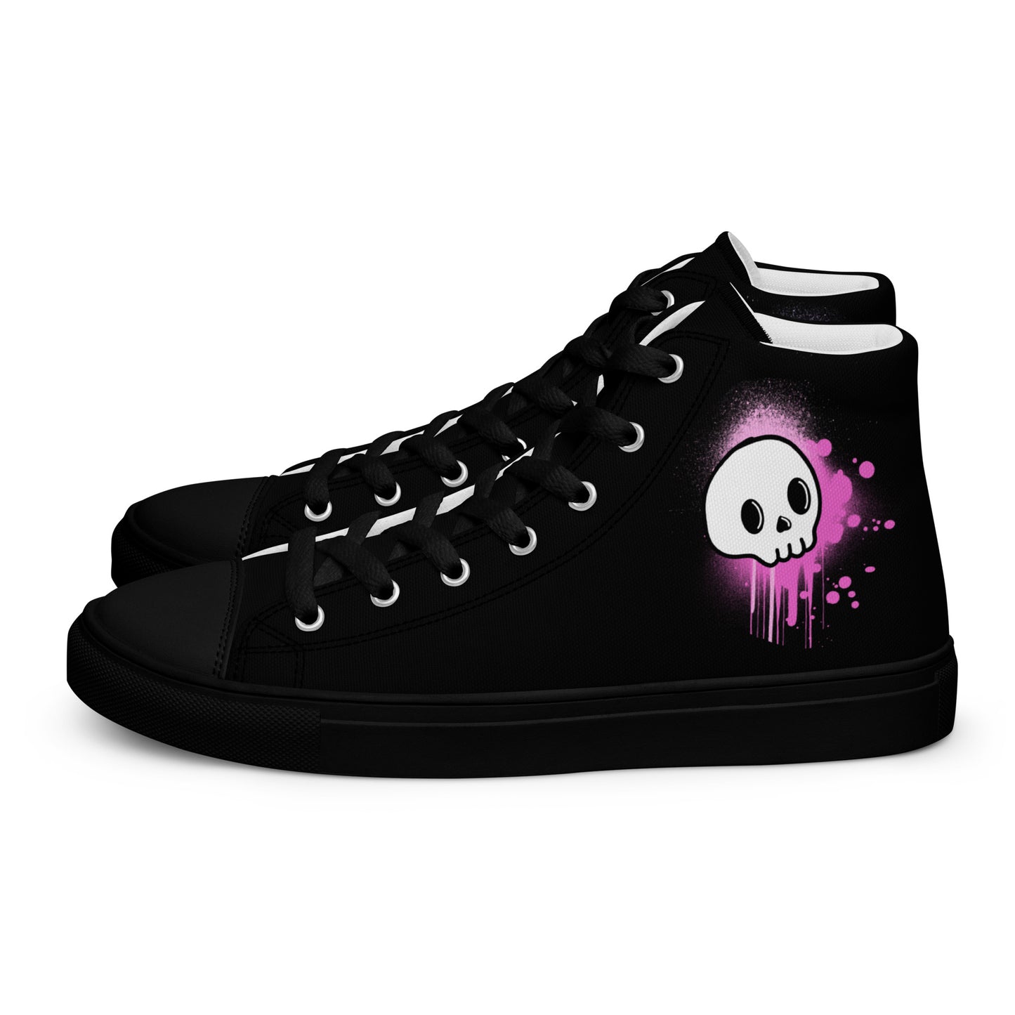 Couple of Skulls High-top Canvas Sneakers