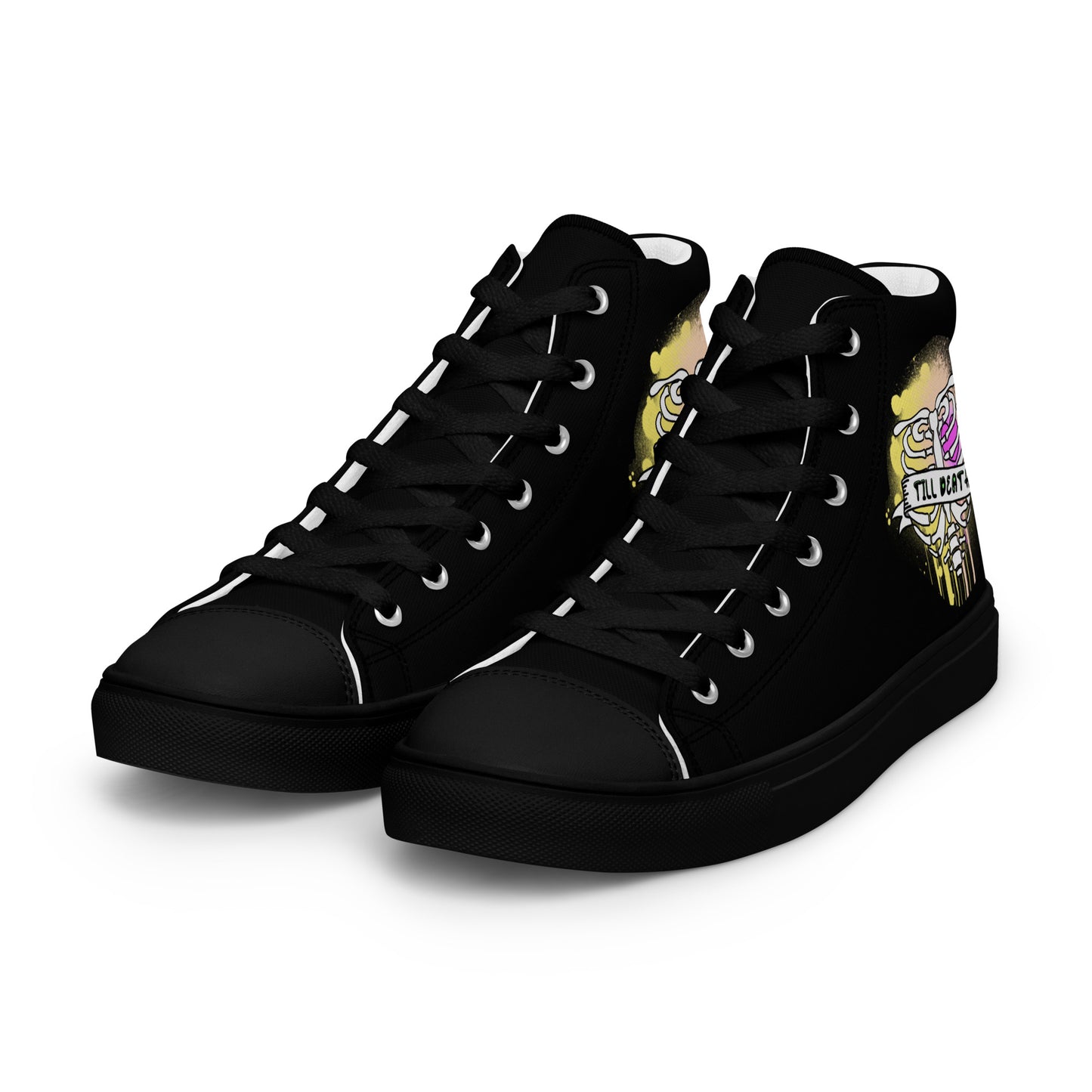 Till Death High-top Canvas Sneakers