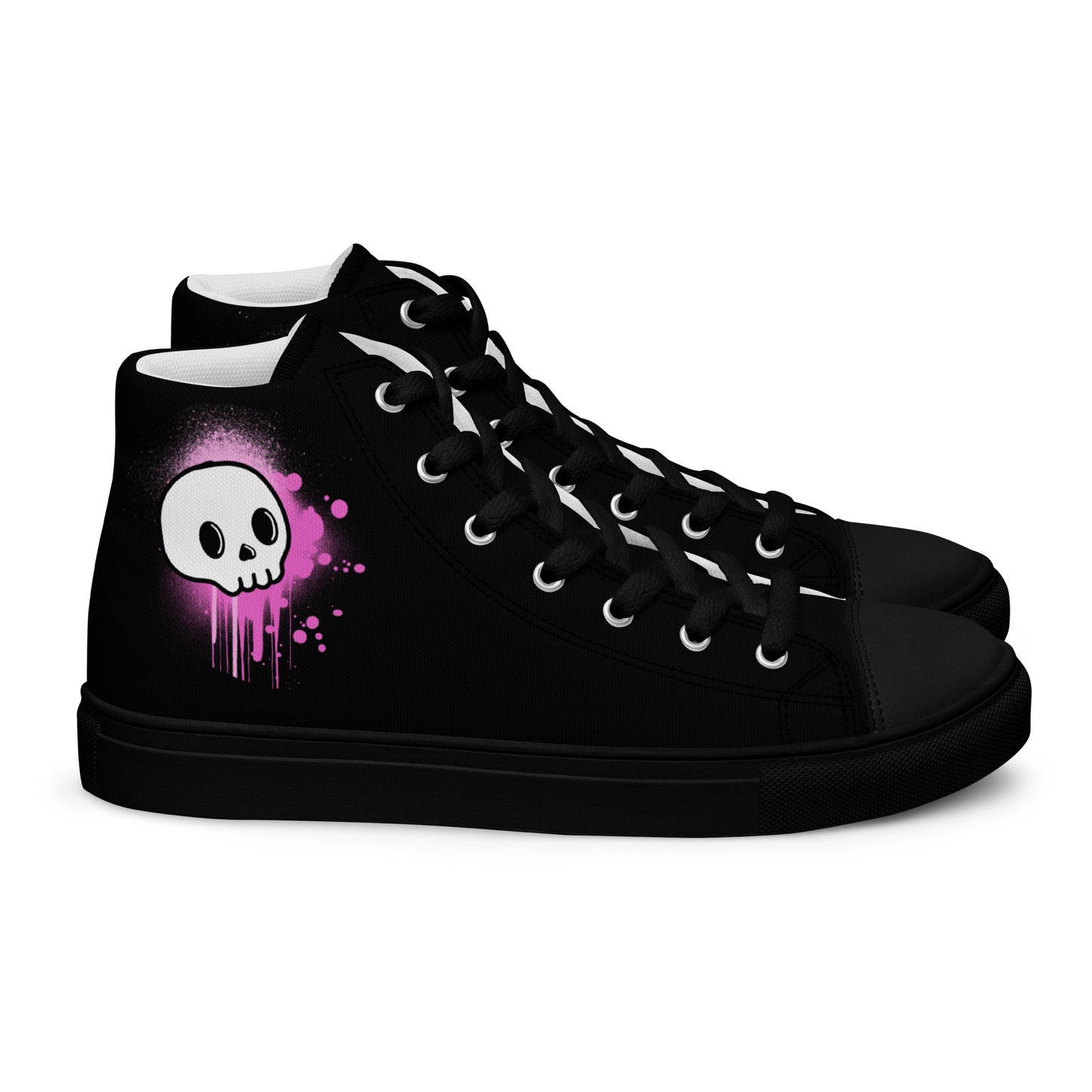 Couple of Skulls High-top Canvas Sneakers