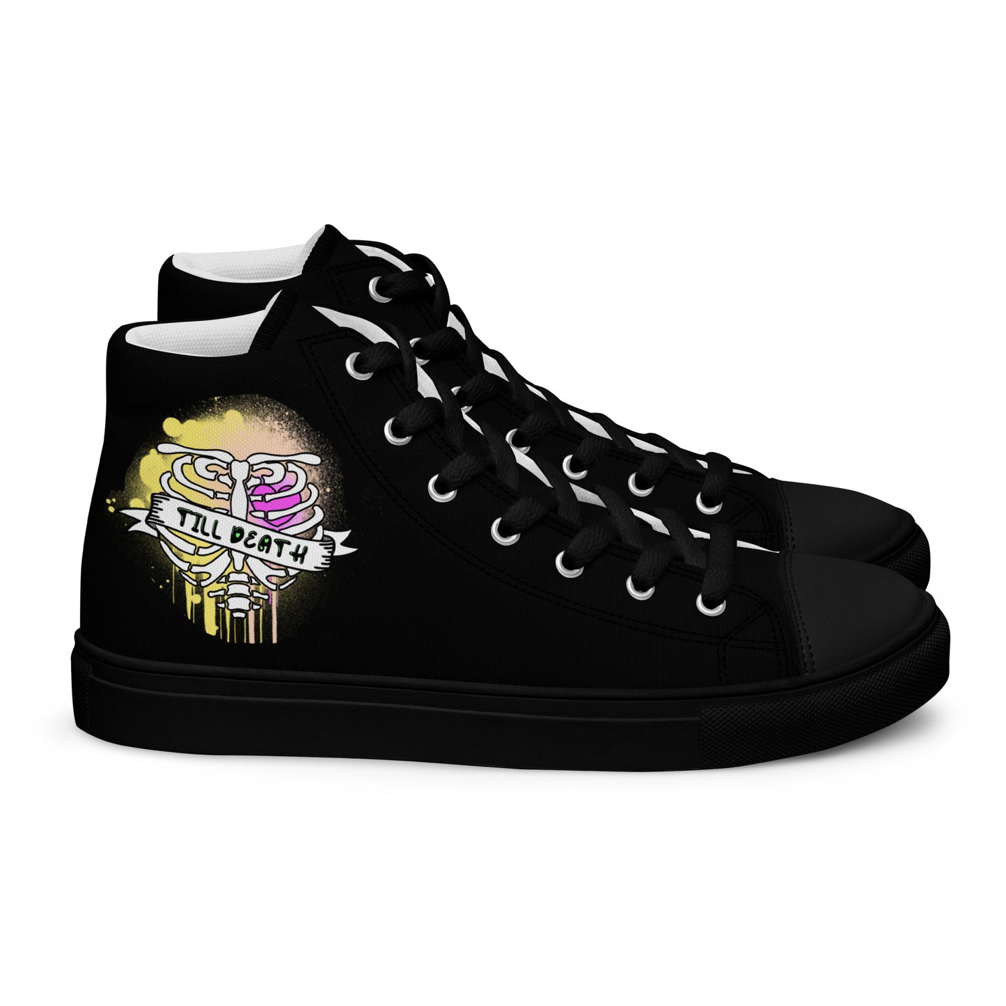 Till Death High-top Canvas Sneakers