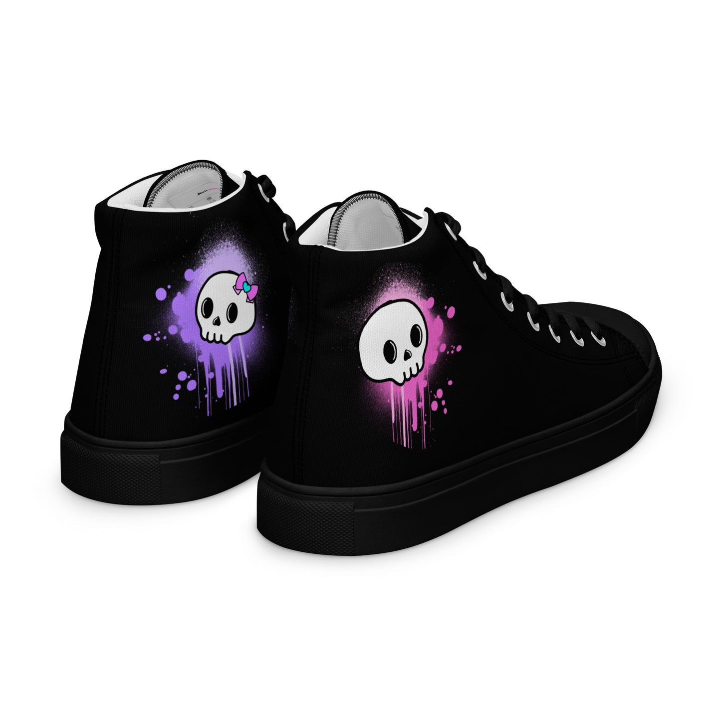 Couple of Skulls High-top Canvas Sneakers