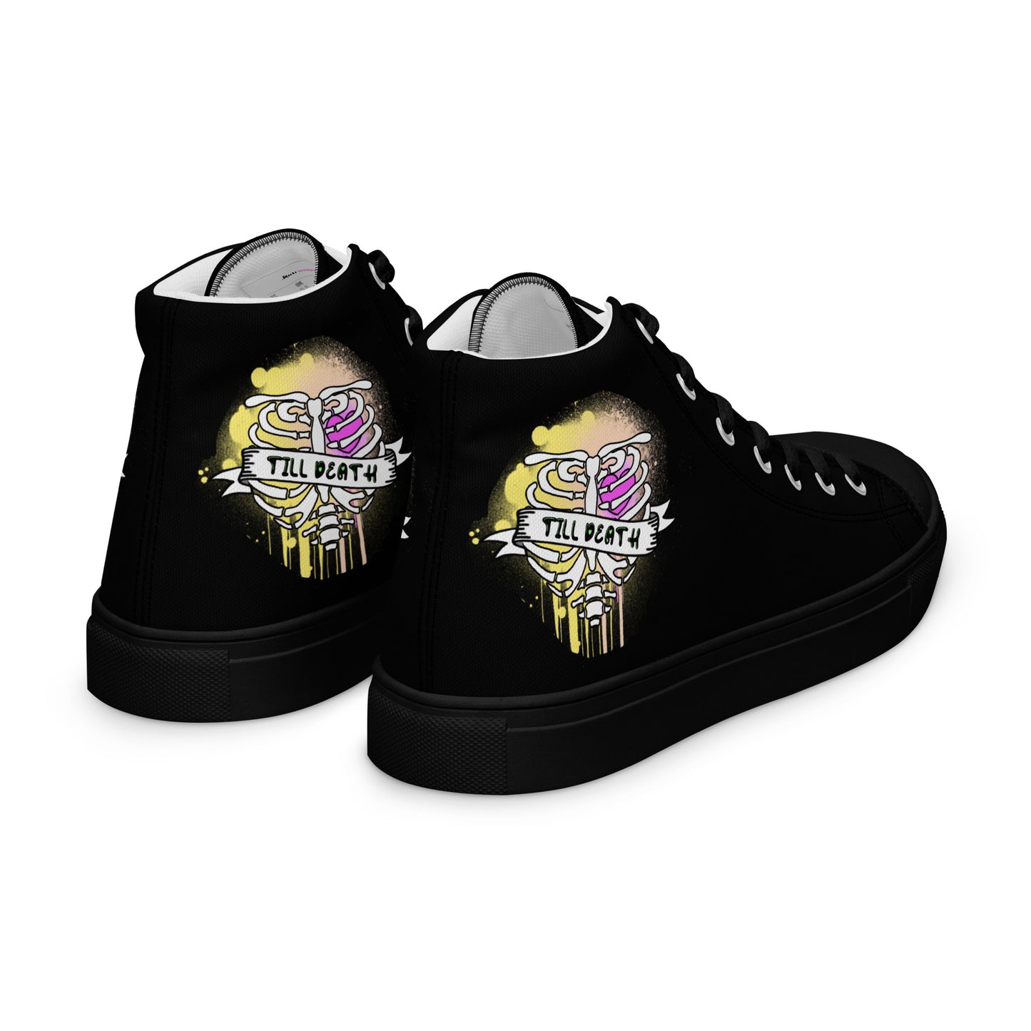 Till Death High-top Canvas Sneakers