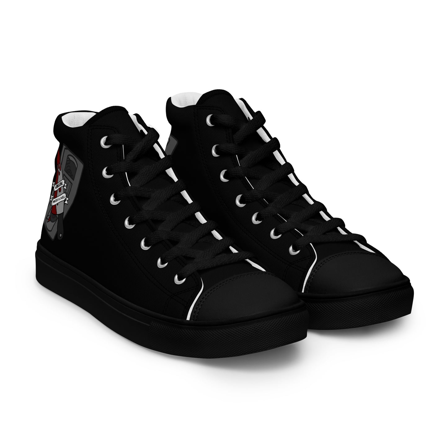 Horror Movies and Chill High-top Canvas Sneakers