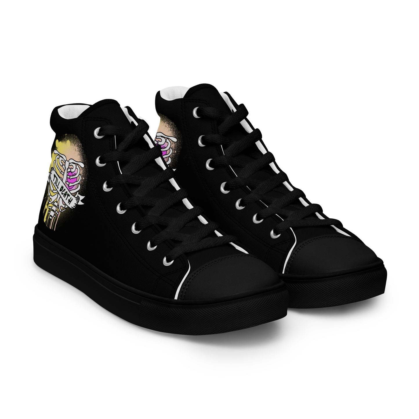 Till Death High-top Canvas Sneakers