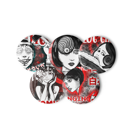 Junji Ito Fandom Button Set