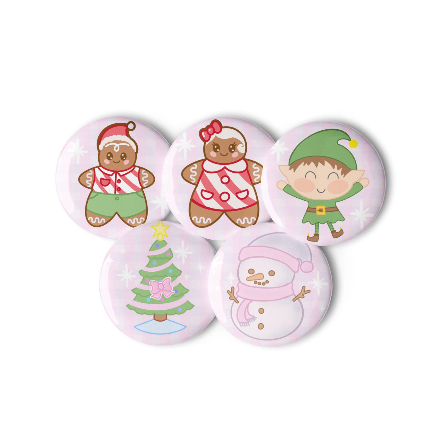 Happy Holiday Button Pin Set