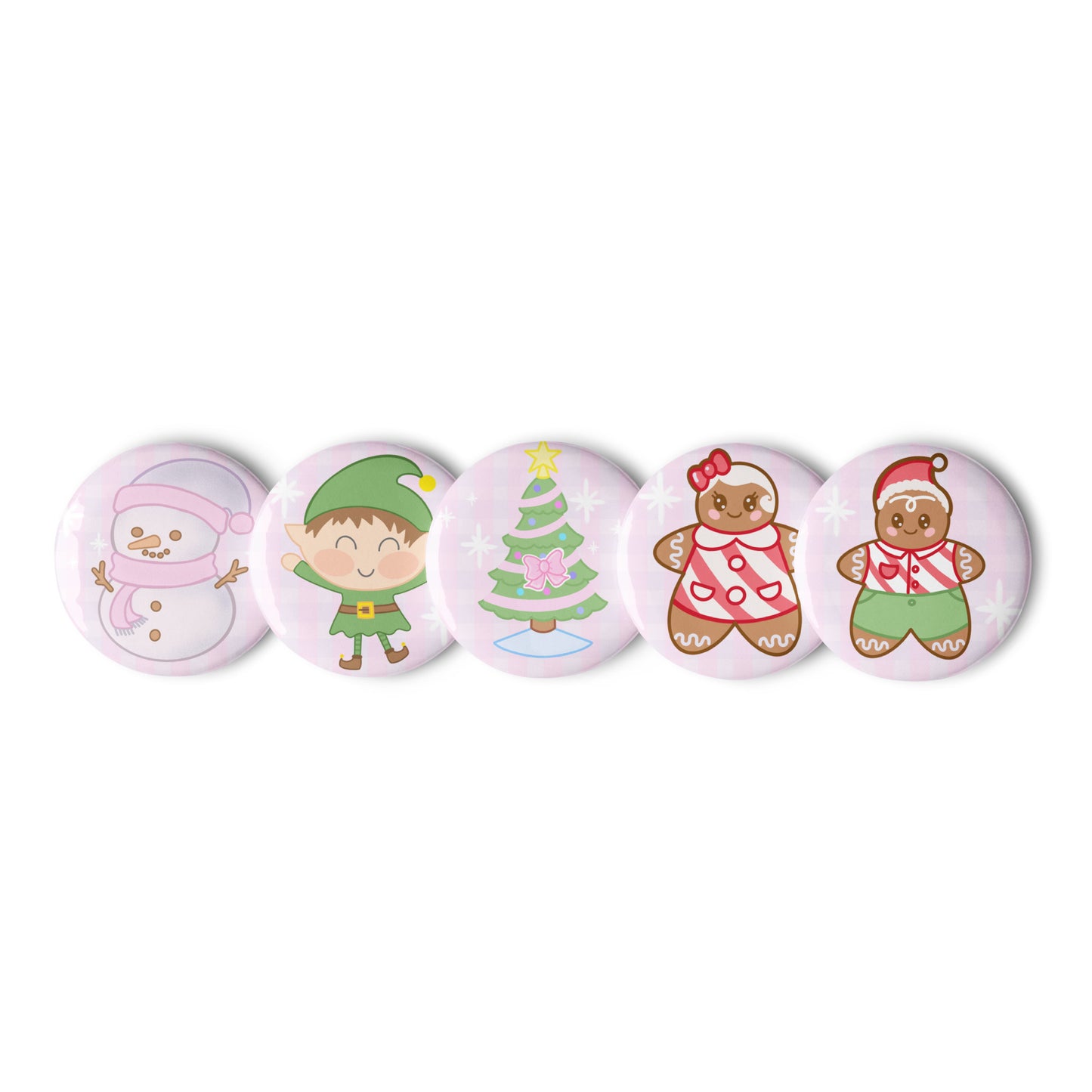 Happy Holiday Button Pin Set