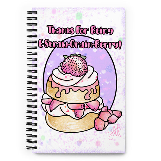 E-Straw-Ordin-Berry Spiral notebook