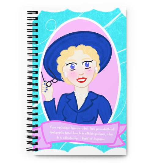 Christine Jorgensen Spiral notebook