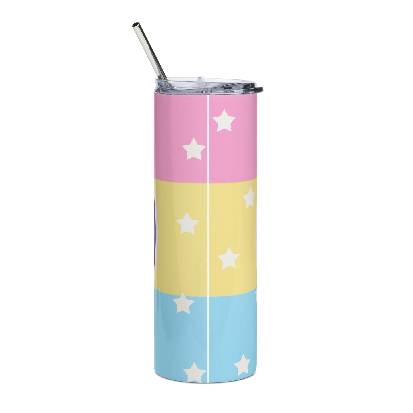 Pansexual Pride Stainless steel tumbler