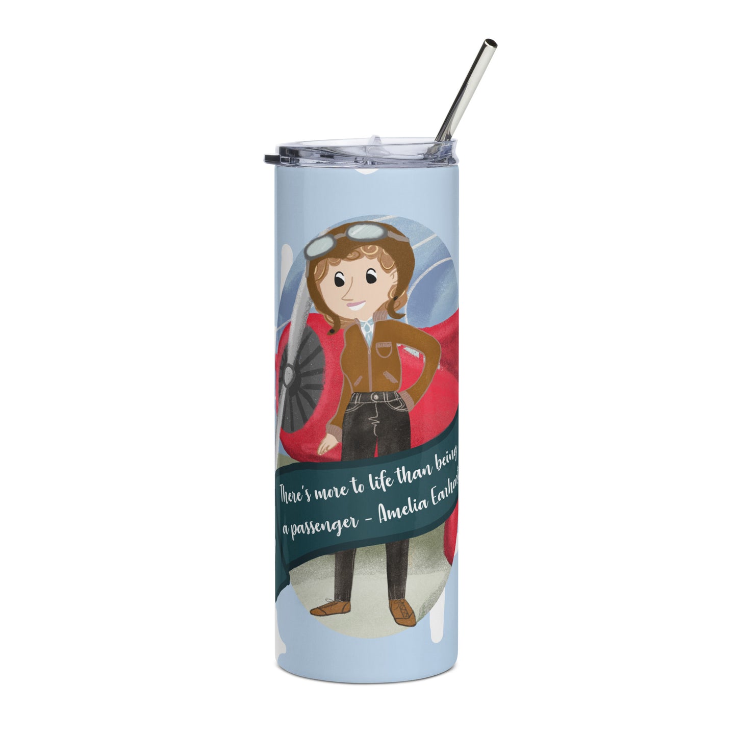 Amelia Earhart Stainless steel tumbler