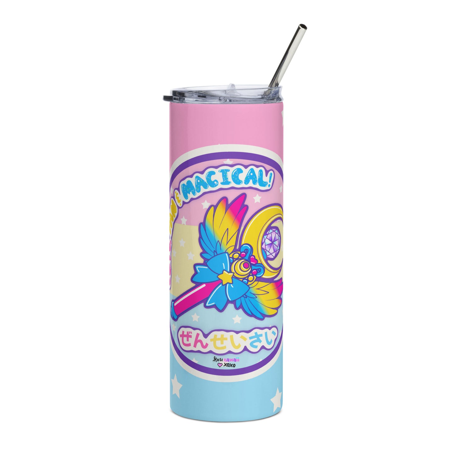 Pansexual Pride Stainless steel tumbler