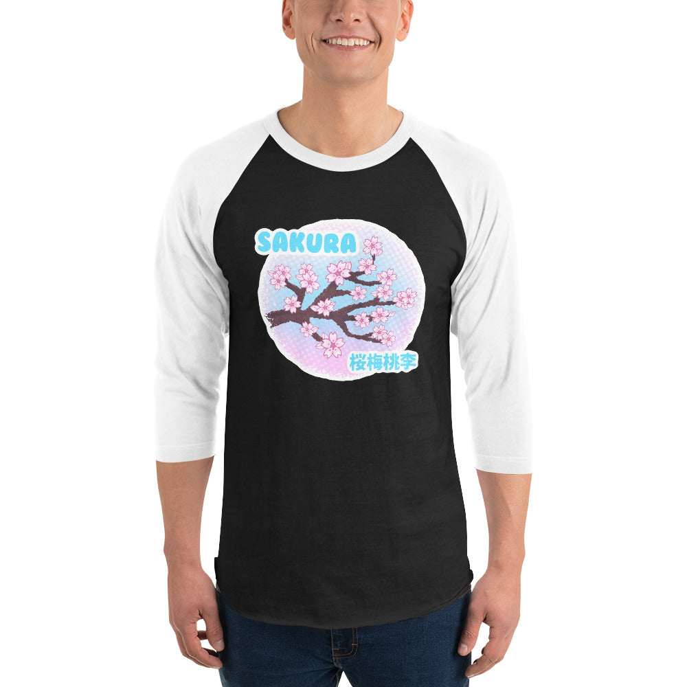 Sakura 3/4 sleeve raglan shirt