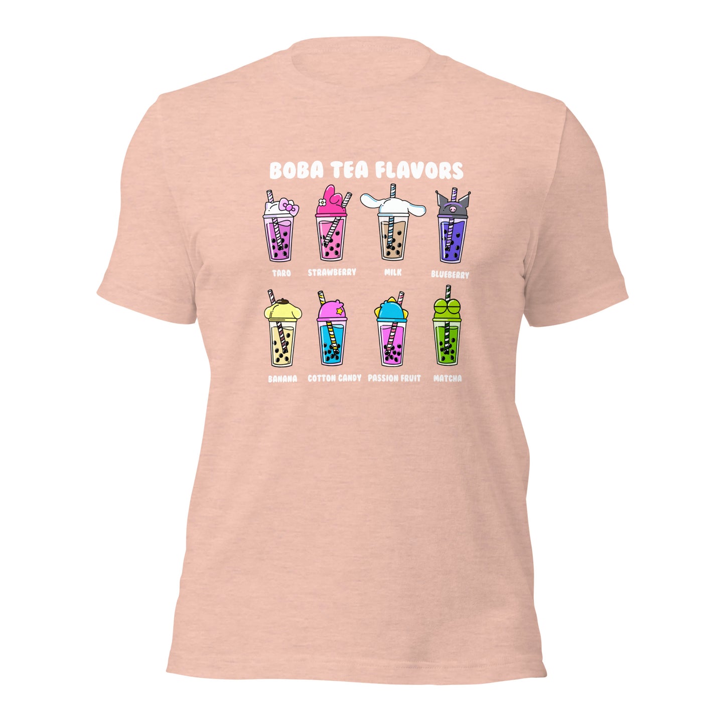 Boba Tea Flavors Unisex t-shirt