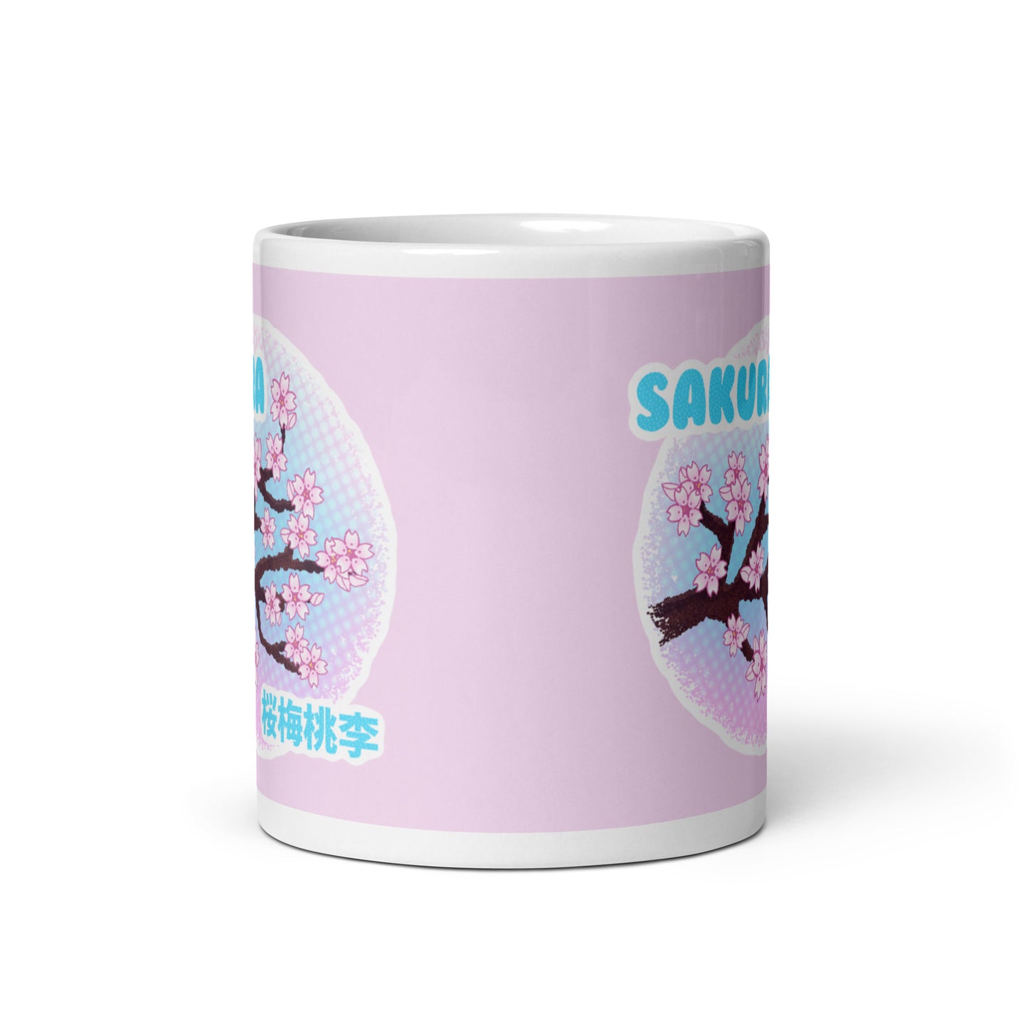 White glossy mug