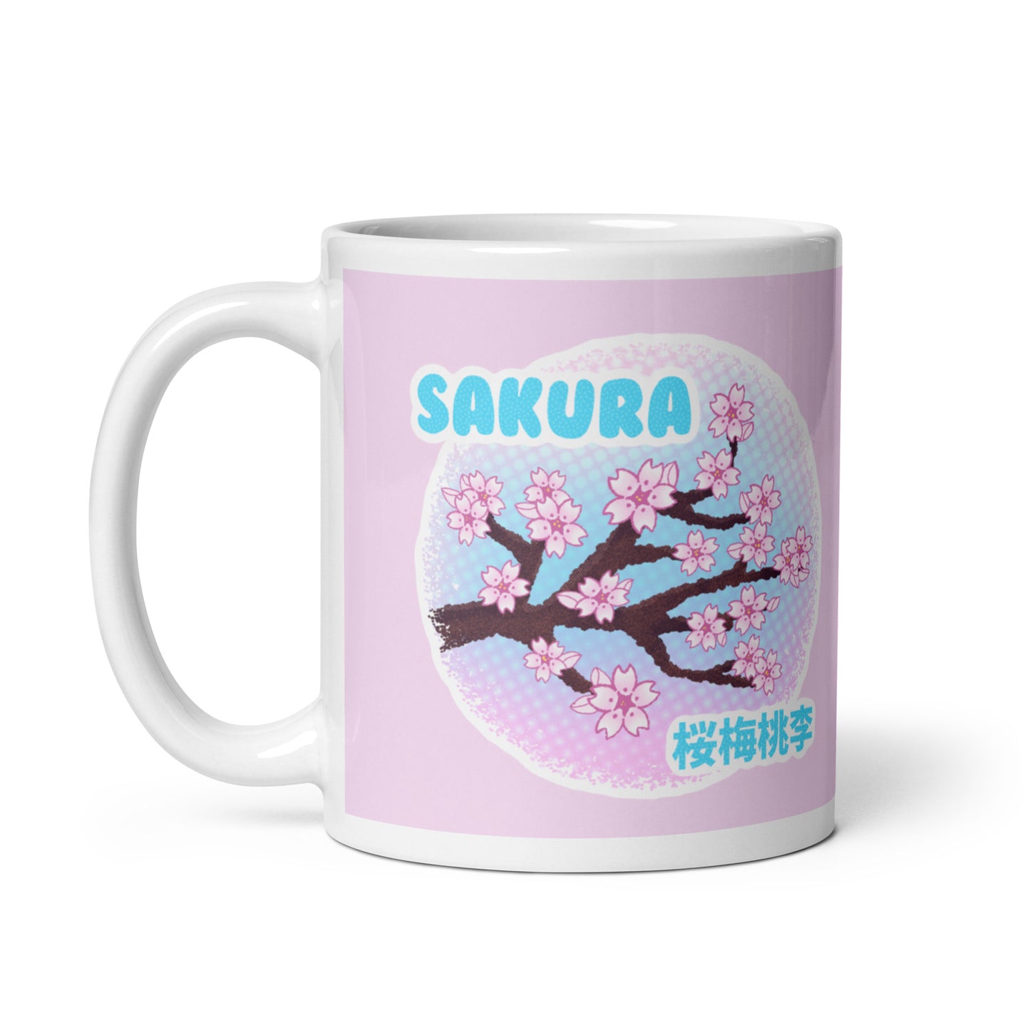 White glossy mug