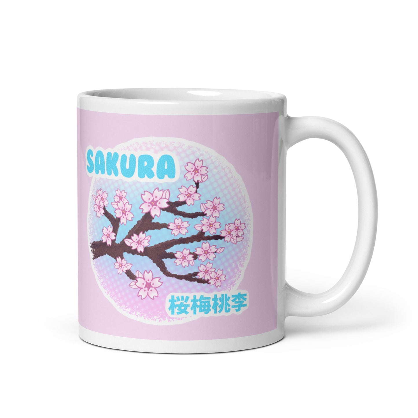 White glossy mug