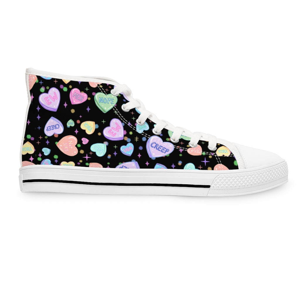 Sour Tarts Black Women's High Top Sneakers