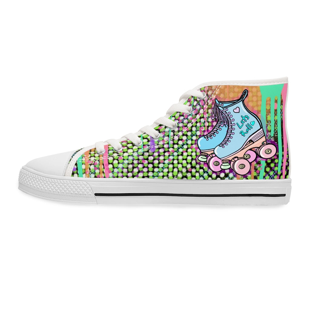 SK8 Don’t H8 Black Women's High Top Sneakers