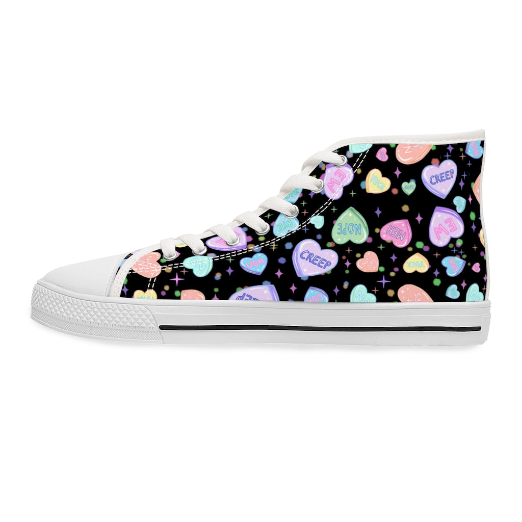 Sour Tarts Black Women's High Top Sneakers