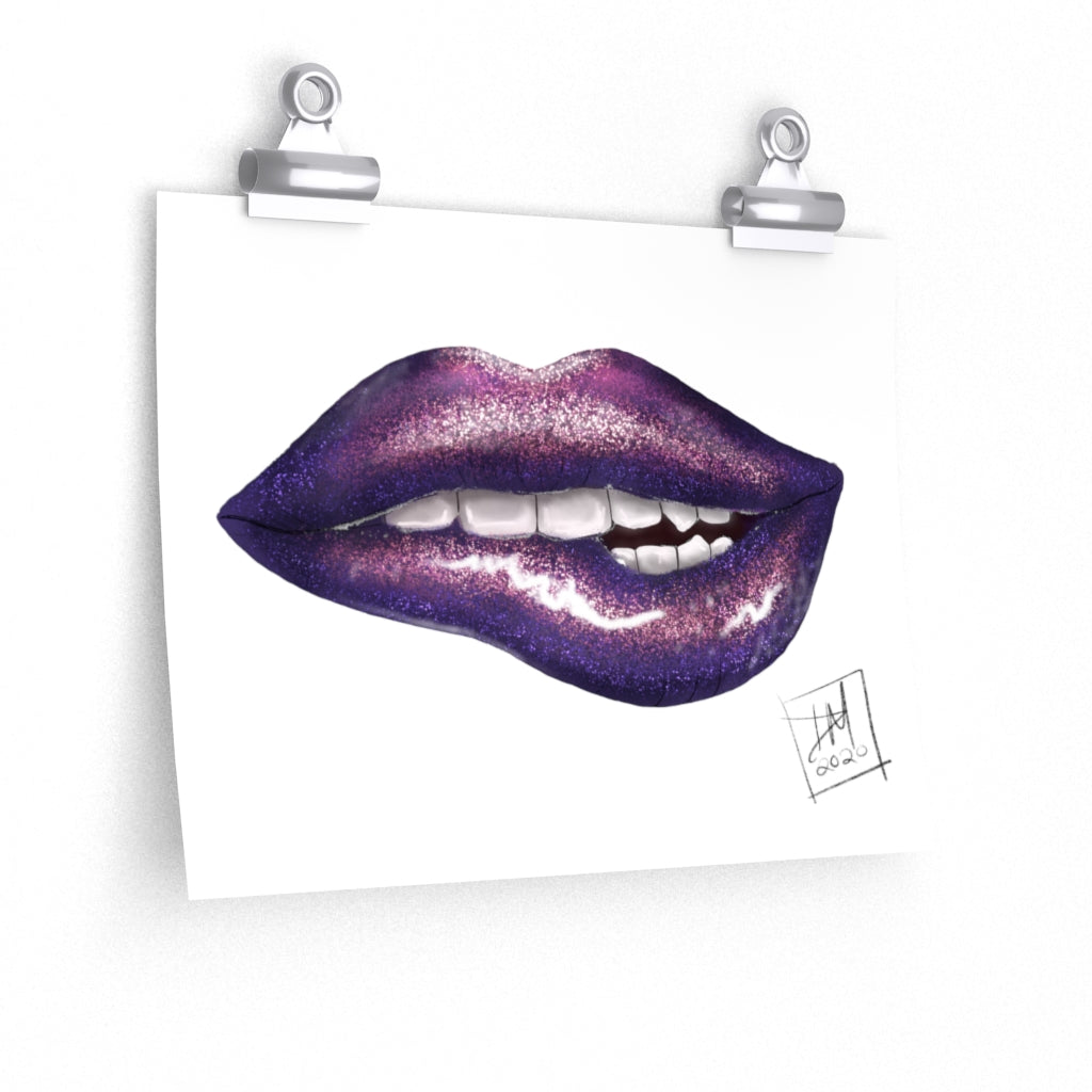 Galaxy Lips Matte Poster - Kult Kawaii