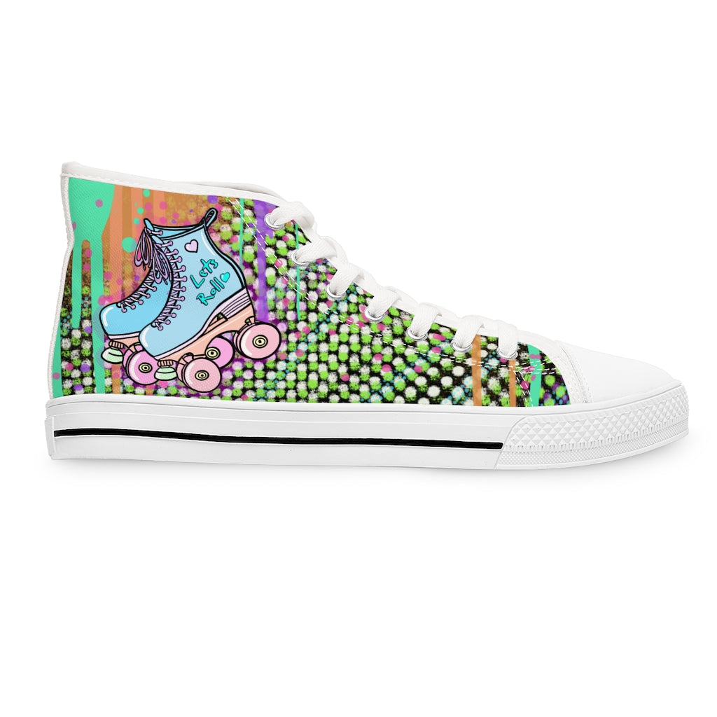 SK8 Don’t H8 Black Women's High Top Sneakers