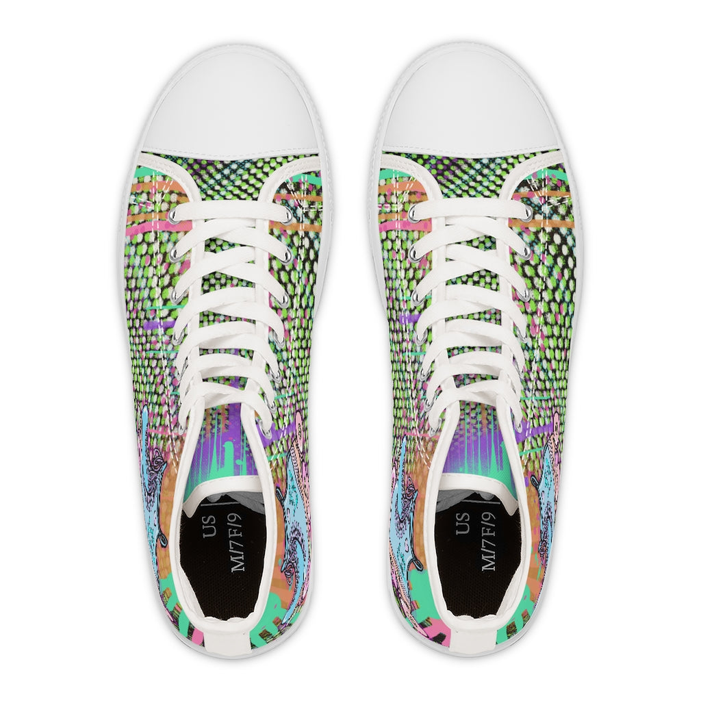 SK8 Don’t H8 Black Women's High Top Sneakers