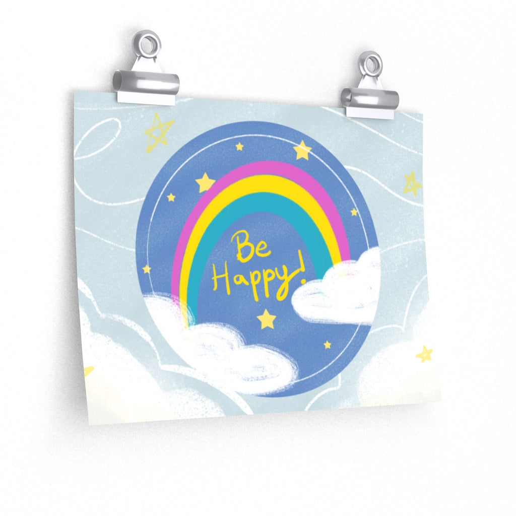 Be Happy Matte Poster - Kult Kawaii