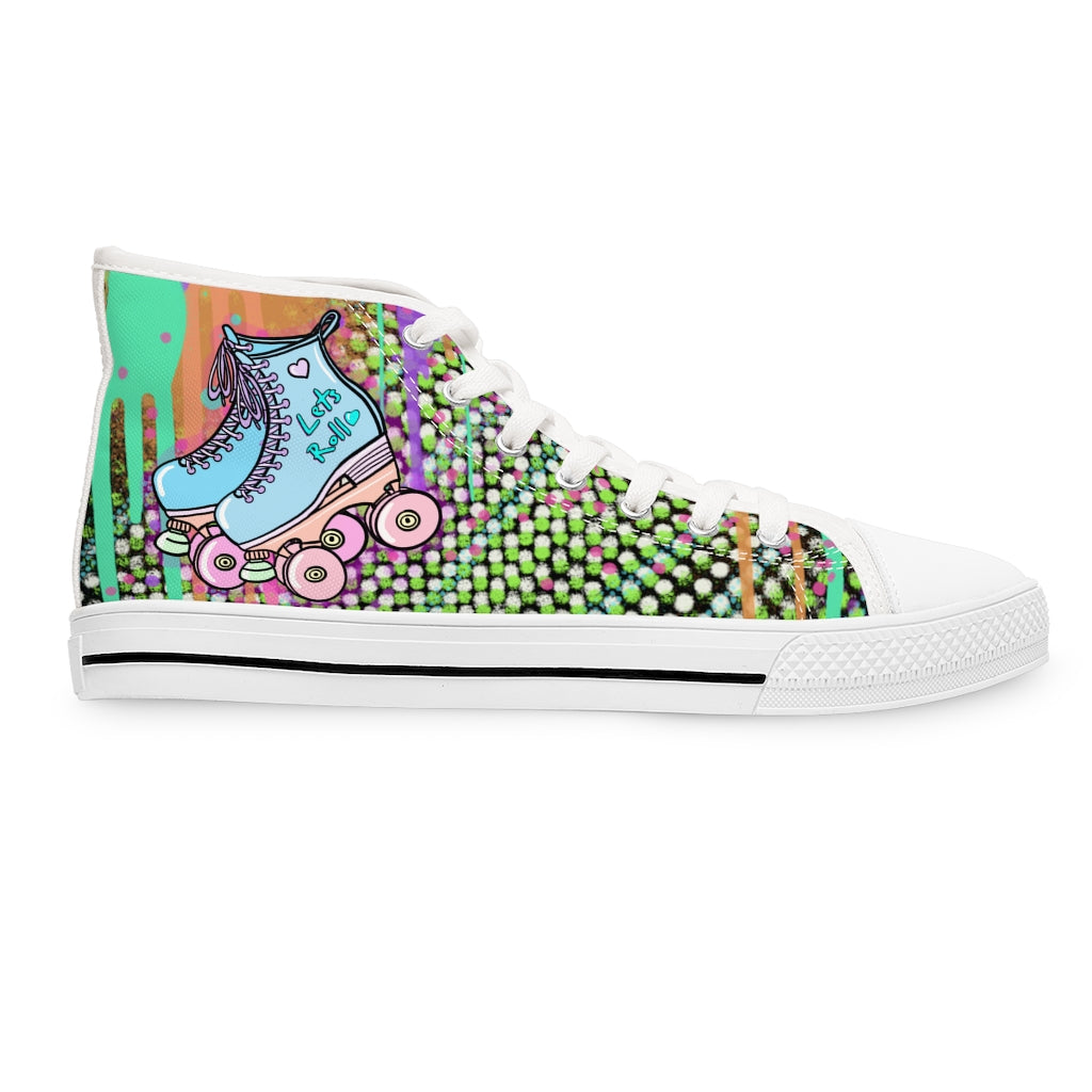 SK8 Don’t H8 Black Women's High Top Sneakers