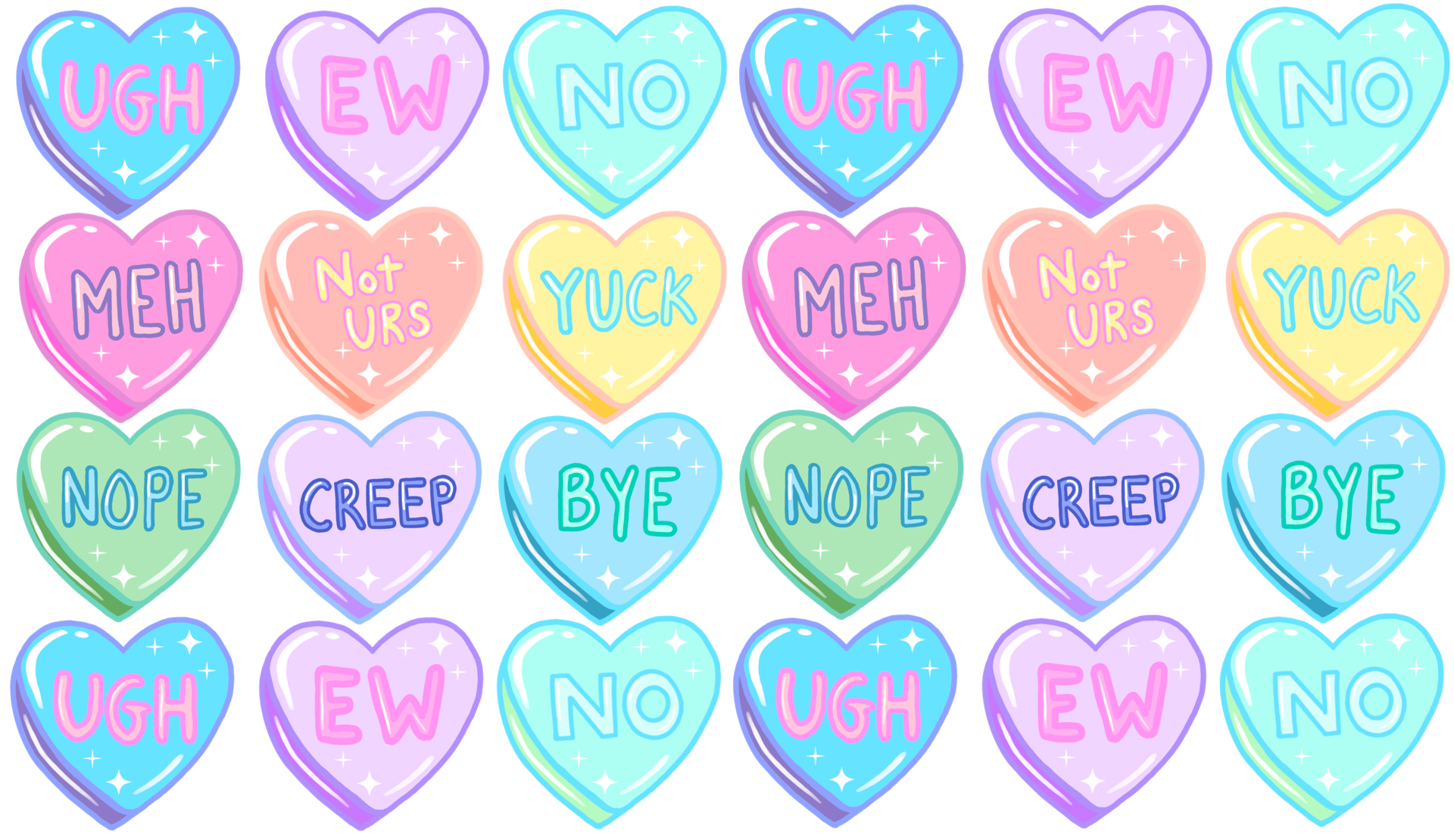 Sour Tarts Desktop Wallpaper - Kult Kawaii