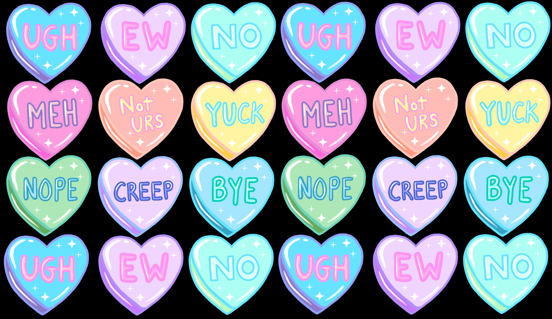 Sour Tarts Desktop Wallpaper - Kult Kawaii